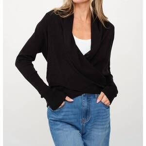 NEW SIX/FIFTY ellie criss cross cardigan in black